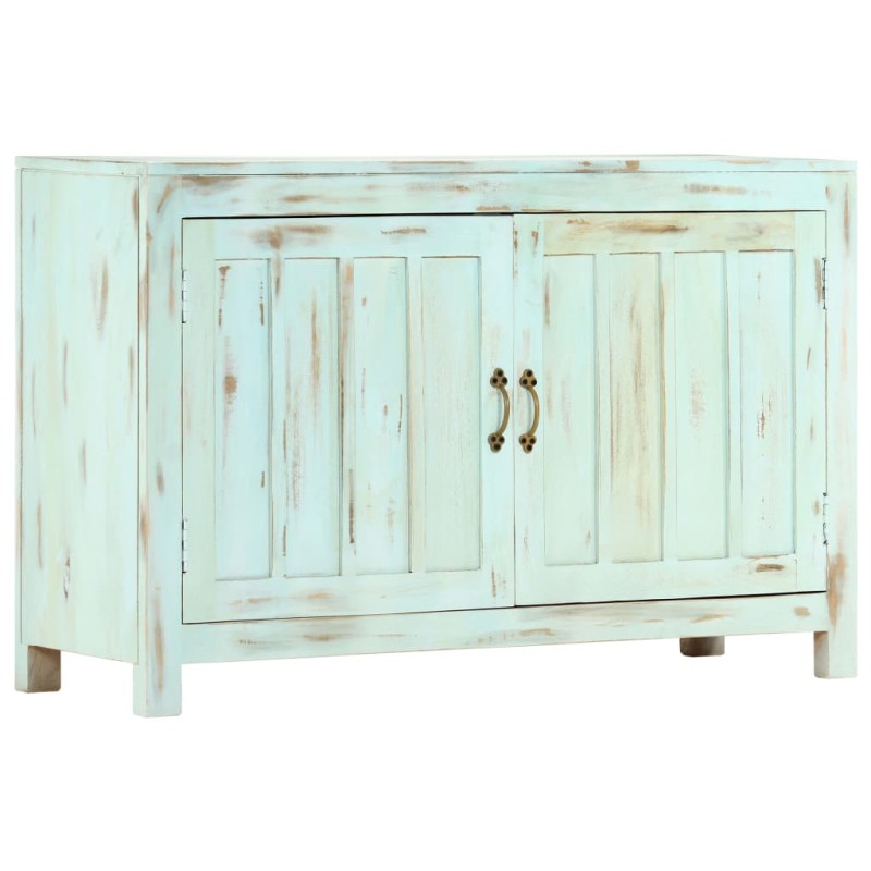 vidaXL Ντουλάπι Γαλάζιο 110 x 35 x 70 εκ. από Μασίφ Ξύλο Μάνγκο