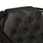 vidaXL Πολυθρόνα Aviator Μαύρη από Γνήσιο Δέρμα