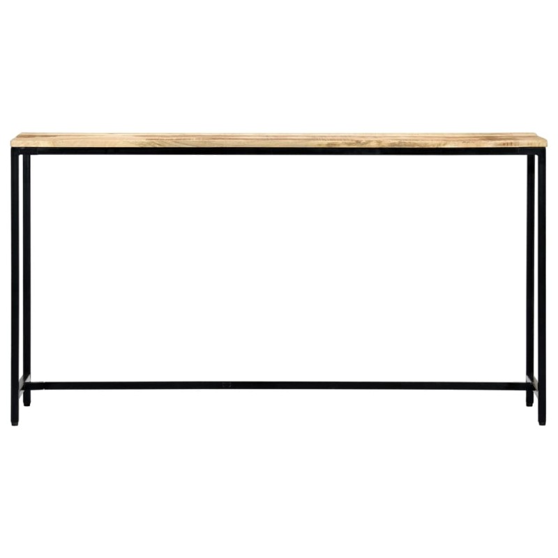vidaXL Τραπέζι Κονσόλα 140x35x76 εκ. από Μασίφ Ακατέργαστο Ξύλο Μάνγκο