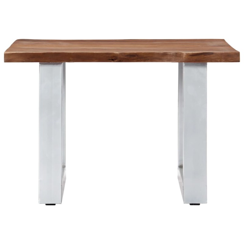 vidaXL Τραπεζάκι Σαλονιού Live Edge 60x60x40 εκ. Μασίφ Ξύλο Ακακίας