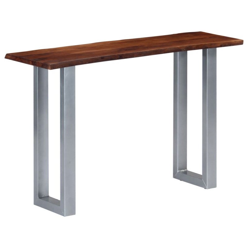 vidaXL Τραπέζι Κονσόλα 115x35x76 εκ. από Μασίφ Ξύλο Ακακίας και Σίδηρο