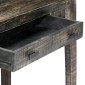 vidaXL Γραφείο Μαύρο 110 x 50 x 75 εκ. από Μασίφ Ξύλο Μάνγκο