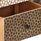 vidaXL Μπουφές με Τυπωμένο Σχέδιο 130x30x70 εκ. από Μασίφ Ξύλο Μάνγκο