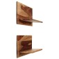 vidaXL Ράφια Τοίχου 2 τεμ. 58 x 26 x 20 εκ. από Μασίφ Ξύλο Sheesham