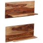 vidaXL Ράφια Τοίχου 2 τεμ. 58 x 26 x 20 εκ. από Μασίφ Ξύλο Sheesham