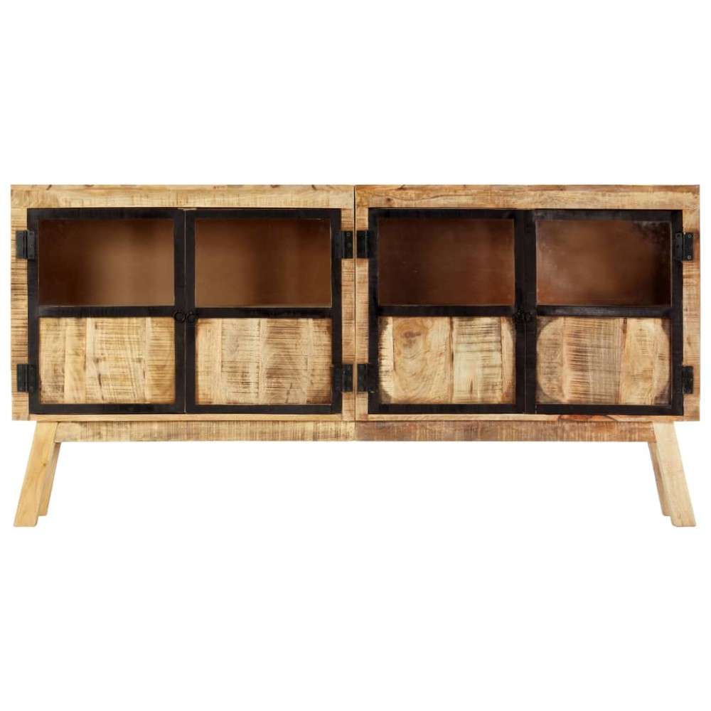 vidaXL Μπουφές Καφέ/Μαύρο 160x30x80 εκ. Μασίφ Ακατέργαστο Ξύλο Μάνγκο