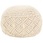 vidaXL Πουφ Χειροποίητο Μακραμέ 45 x 30 εκ. από Βαμβάκι
