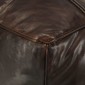 vidaXL Πουφ Σκούρο Καφέ 60 x 60 x 30 εκ. από Γνήσιο Δέρμα Κατσίκας