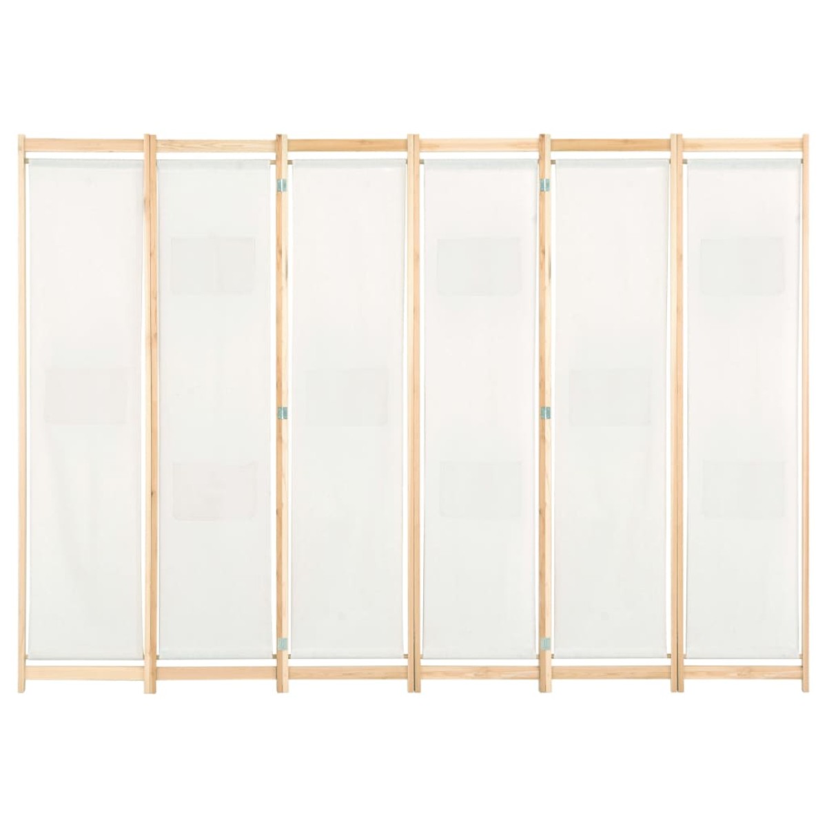 vidaXL Διαχωριστικό Δωματίου με 6 Πάνελ Κρεμ 240x170x4 εκ. Υφασμάτινο