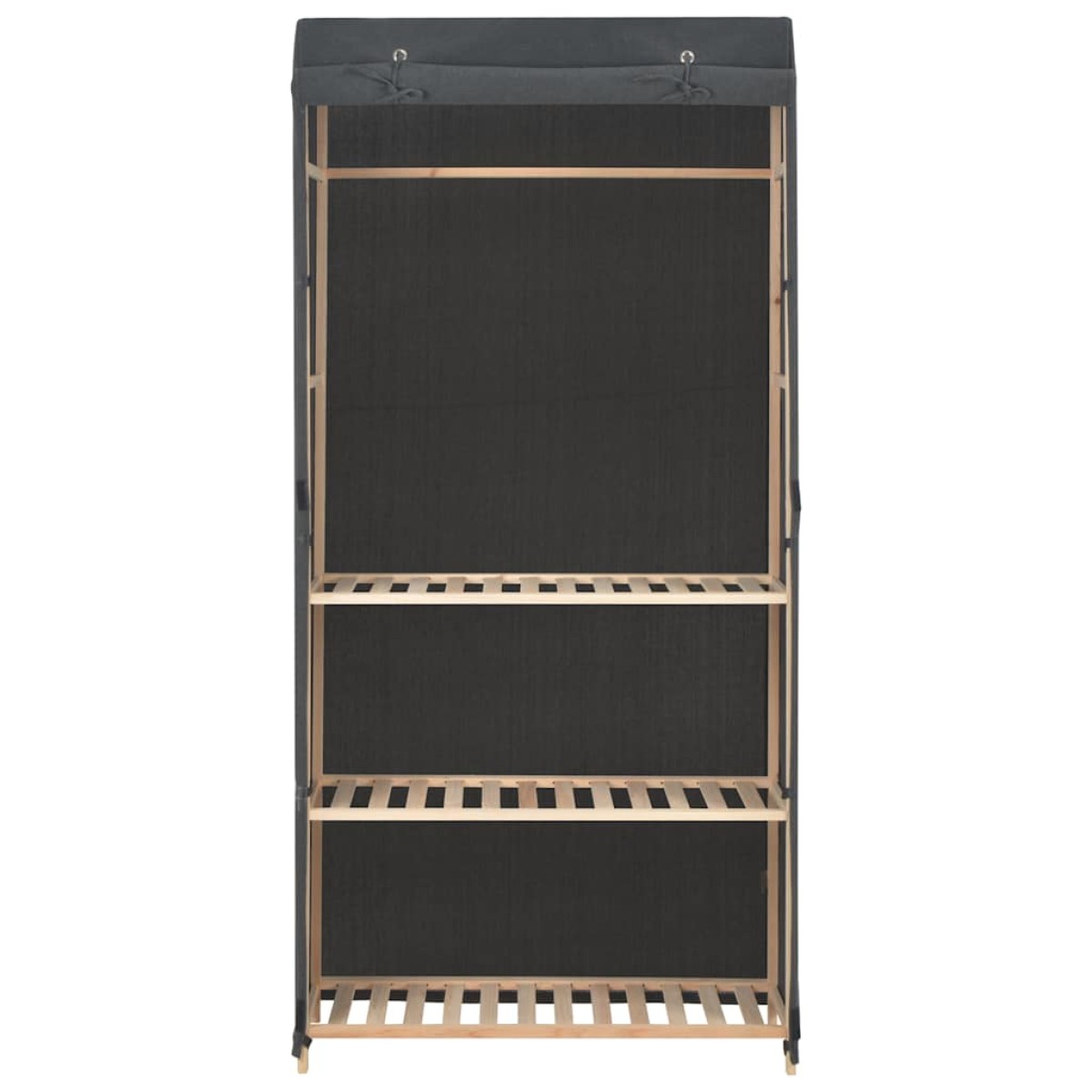 vidaXL Ντουλάπα με 3 Ράφια Γκρι 79 x 40 x 170 εκ. Υφασμάτινη