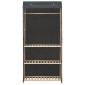 vidaXL Ντουλάπα με 3 Ράφια Γκρι 79 x 40 x 170 εκ. Υφασμάτινη
