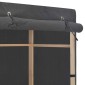 vidaXL Ντουλάπα με 3 Ράφια Γκρι 79 x 40 x 170 εκ. Υφασμάτινη