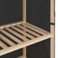 vidaXL Ντουλάπα με 3 Ράφια Γκρι 79 x 40 x 170 εκ. Υφασμάτινη