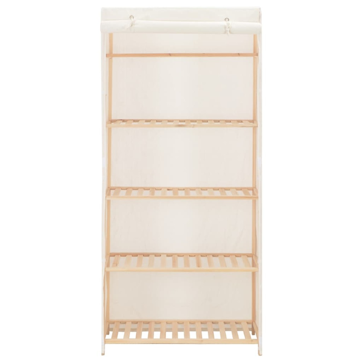 vidaXL Ντουλάπα Λευκή 79 x 40 x 170 εκ. Υφασμάτινη