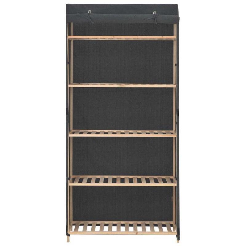 vidaXL Ντουλάπα Γκρι 79 x 40 x 170 εκ. Υφασμάτινη