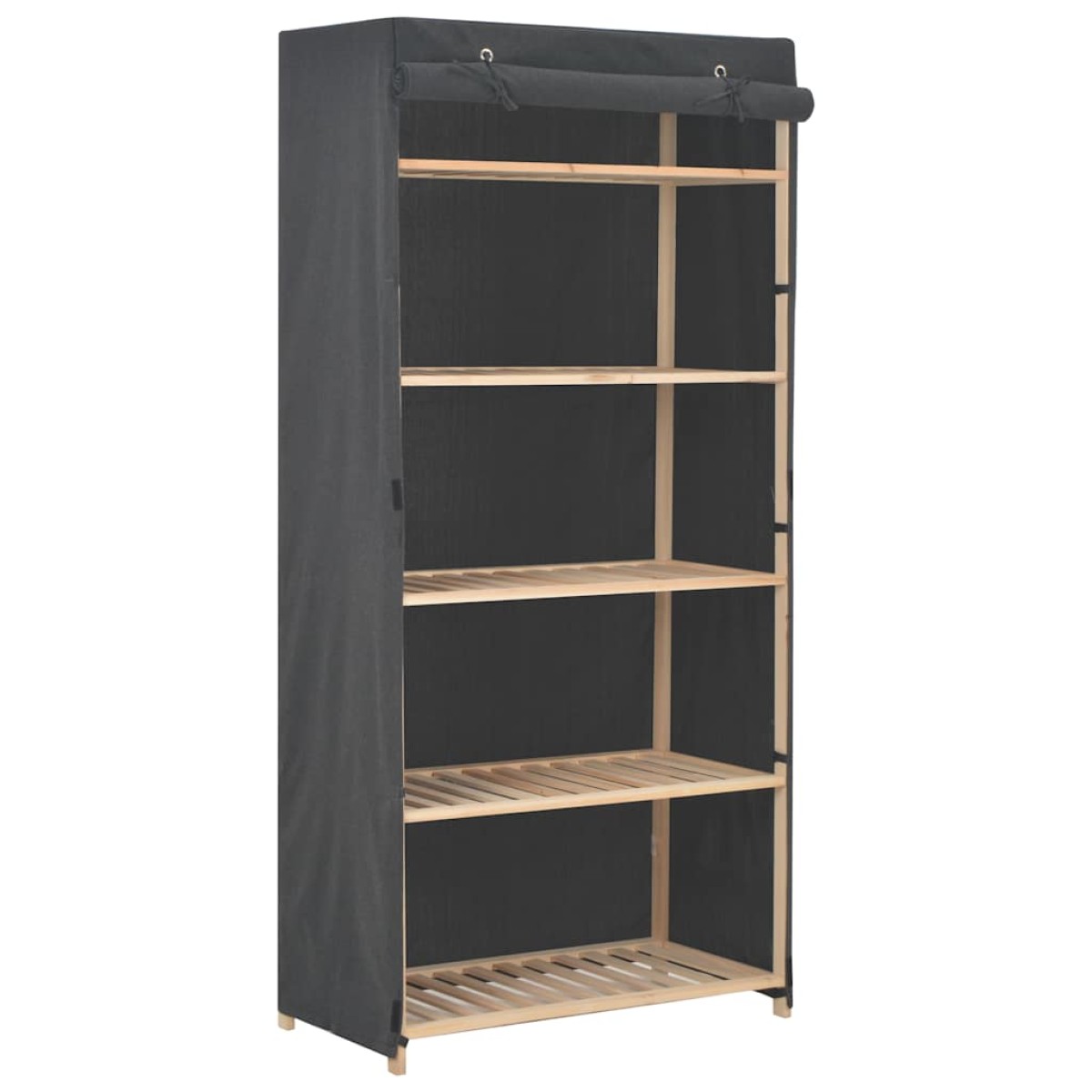 vidaXL Ντουλάπα Γκρι 79 x 40 x 170 εκ. Υφασμάτινη