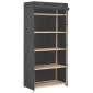 vidaXL Ντουλάπα Γκρι 79 x 40 x 170 εκ. Υφασμάτινη