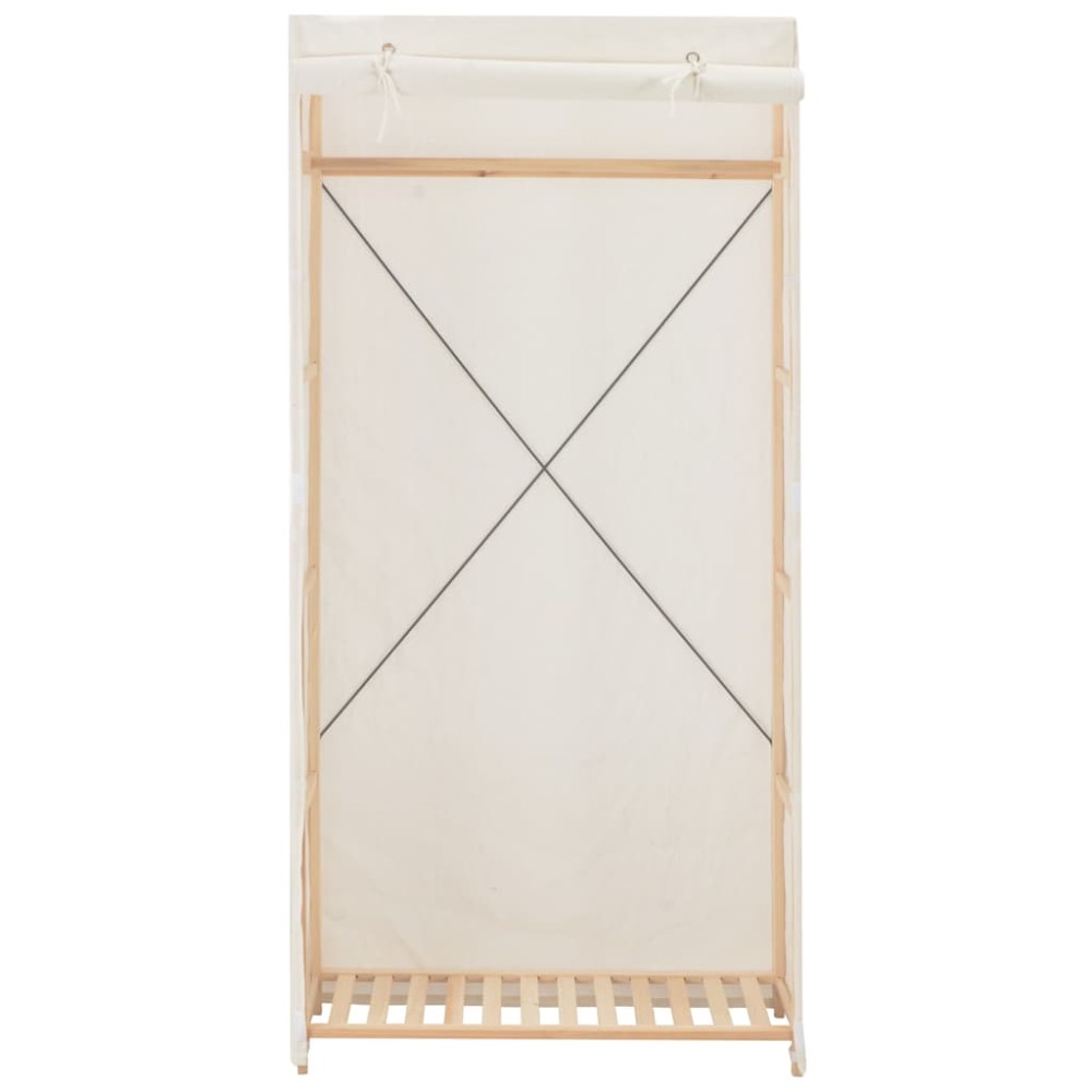 vidaXL Ντουλάπα Λευκή 79 x 40 x 170 εκ. Υφασμάτινη