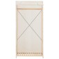 vidaXL Ντουλάπα Λευκή 79 x 40 x 170 εκ. Υφασμάτινη