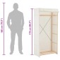 vidaXL Ντουλάπα Λευκή 79 x 40 x 170 εκ. Υφασμάτινη