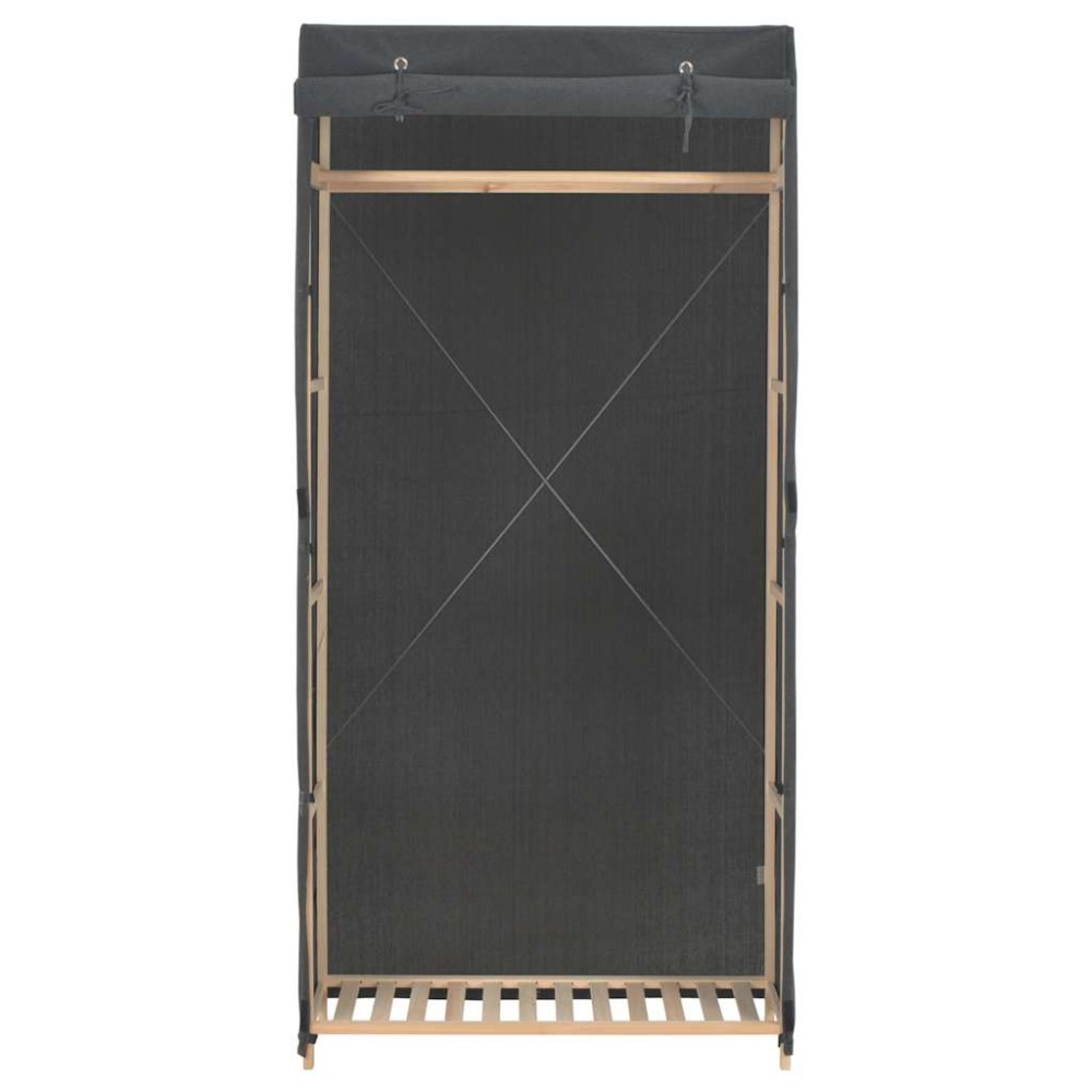 vidaXL Ντουλάπα Γκρι 79 x 40 x 170 εκ. Υφασμάτινη