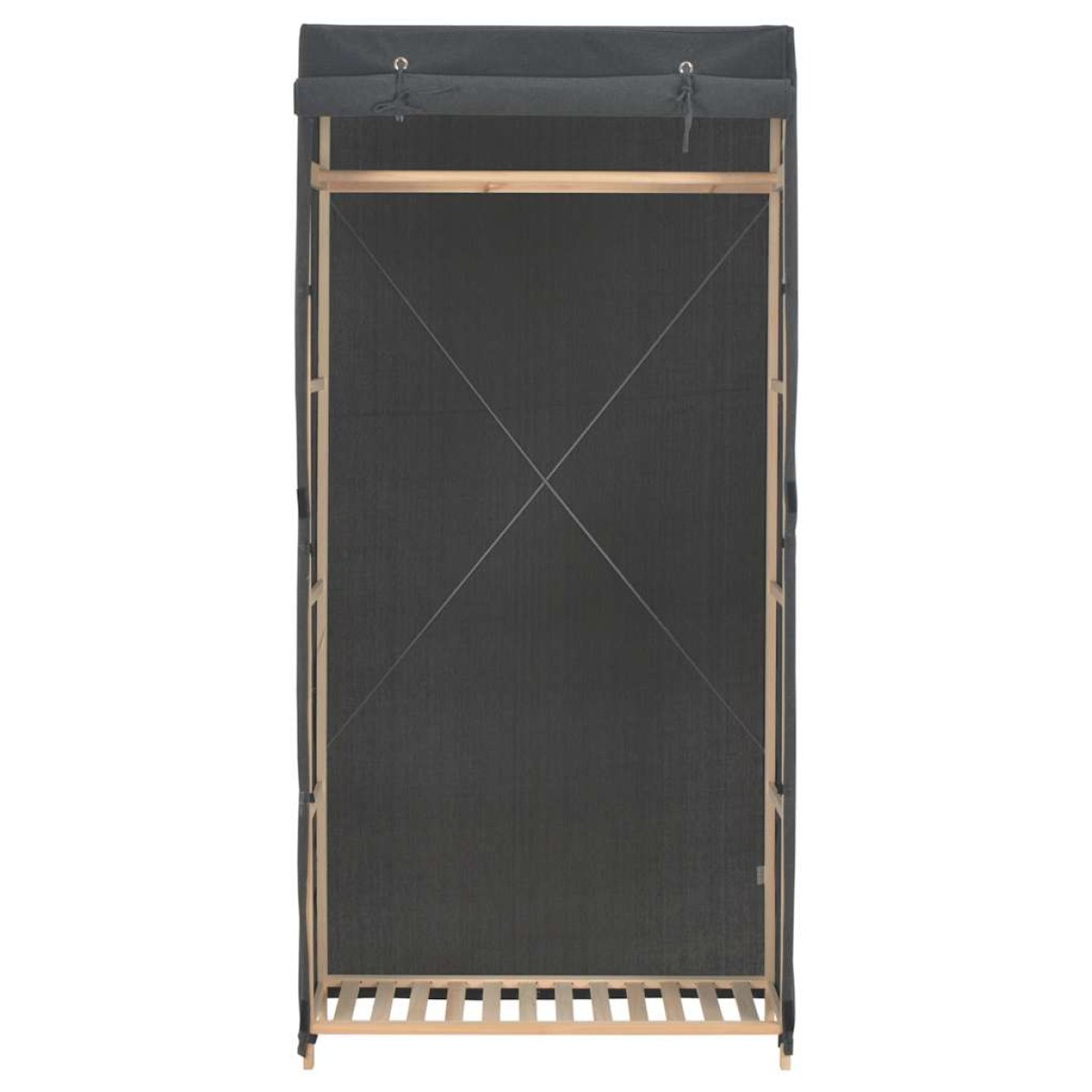 vidaXL Ντουλάπα Γκρι 79 x 40 x 170 εκ. Υφασμάτινη