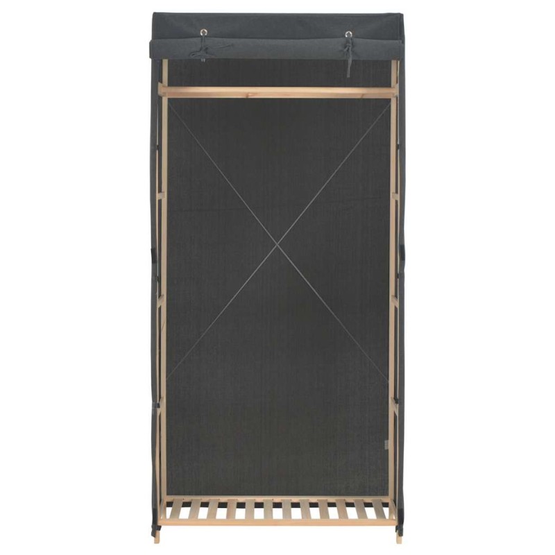 vidaXL Ντουλάπα Γκρι 79 x 40 x 170 εκ. Υφασμάτινη