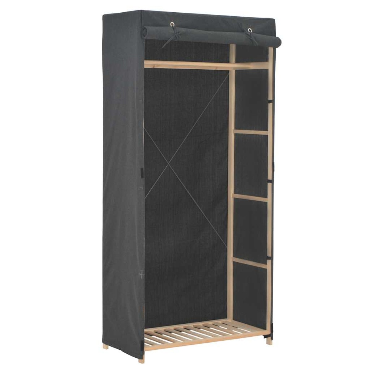 vidaXL Ντουλάπα Γκρι 79 x 40 x 170 εκ. Υφασμάτινη