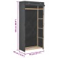 vidaXL Ντουλάπα Γκρι 79 x 40 x 170 εκ. Υφασμάτινη