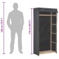 vidaXL Ντουλάπα Γκρι 79 x 40 x 170 εκ. Υφασμάτινη