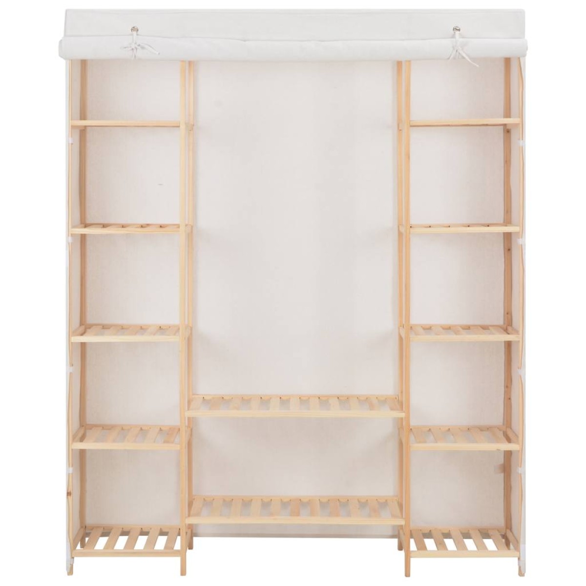 vidaXL Ντουλάπα Λευκή 135 x 40 x 170 εκ. Υφασμάτινη