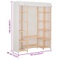 vidaXL Ντουλάπα Λευκή 135 x 40 x 170 εκ. Υφασμάτινη