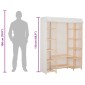 vidaXL Ντουλάπα Λευκή 135 x 40 x 170 εκ. Υφασμάτινη