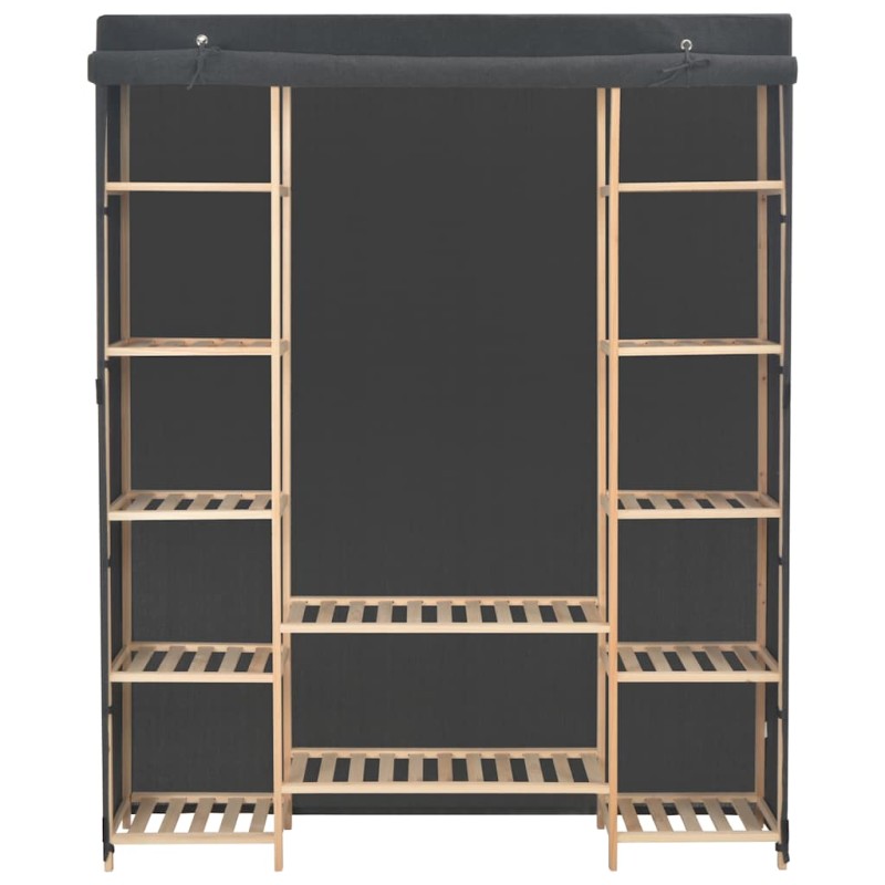 vidaXL Ντουλάπα Γκρι 135 x 40 x 170 εκ. Υφασμάτινη