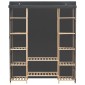 vidaXL Ντουλάπα Γκρι 135 x 40 x 170 εκ. Υφασμάτινη