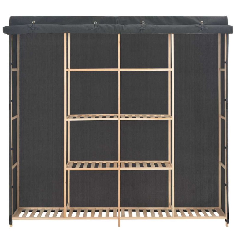 vidaXL Ντουλάπα Γκρι 173 x 40 x 170 εκ. Υφασμάτινη