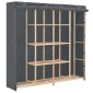 vidaXL Ντουλάπα Γκρι 173 x 40 x 170 εκ. Υφασμάτινη