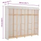 vidaXL Ντουλάπα Λευκή 200 x 40 x 170 εκ. Υφασμάτινη