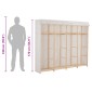 vidaXL Ντουλάπα Λευκή 200 x 40 x 170 εκ. Υφασμάτινη