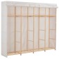 vidaXL Ντουλάπα Λευκή 200 x 40 x 170 εκ. Υφασμάτινη