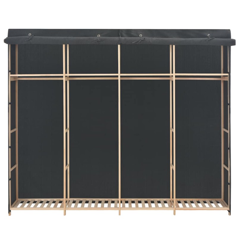 vidaXL Ντουλάπα Γκρι 200 x 40 x 170 εκ. Υφασμάτινη