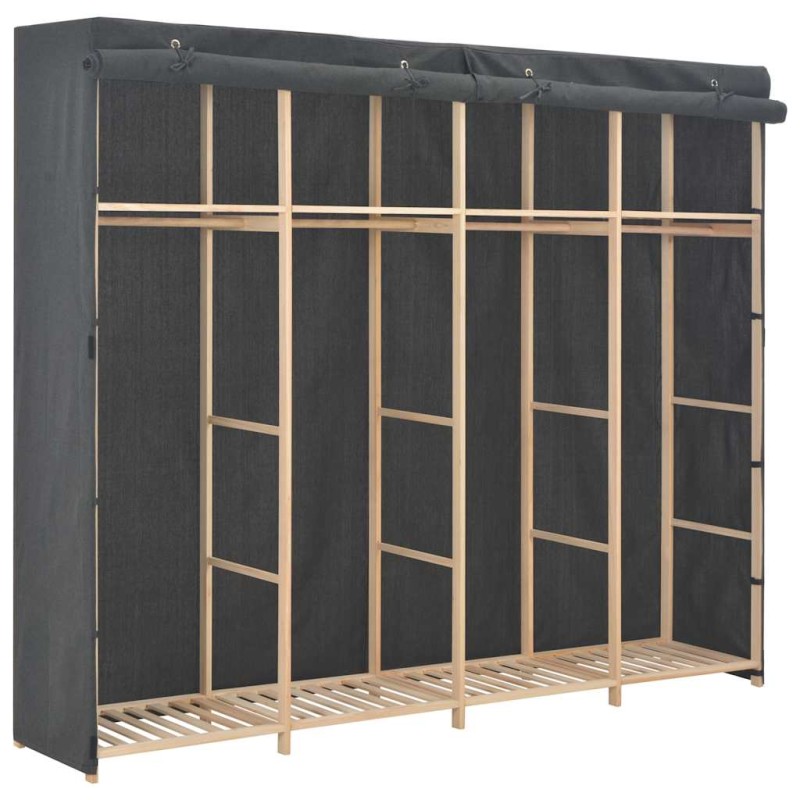 vidaXL Ντουλάπα Γκρι 200 x 40 x 170 εκ. Υφασμάτινη