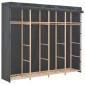 vidaXL Ντουλάπα Γκρι 200 x 40 x 170 εκ. Υφασμάτινη