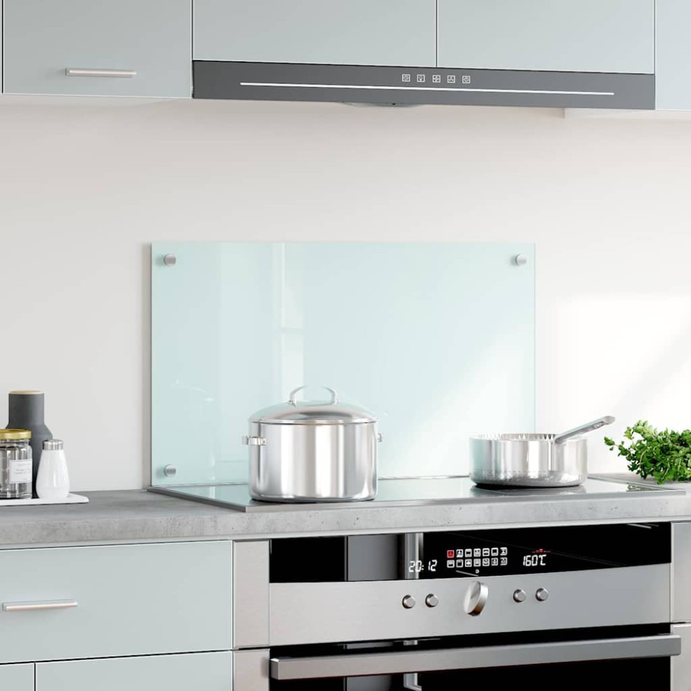 vidaXL Πλάτη Κουζίνας Γαλακτώδες 70 x 40 εκ. από Ψημένο Γυαλί