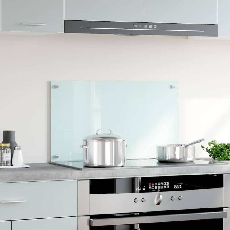 vidaXL Πλάτη Κουζίνας Γαλακτώδες 70 x 40 εκ. από Ψημένο Γυαλί