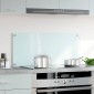 vidaXL Πλάτη Κουζίνας Λευκή 90 x 40 εκ. από Ψημένο Γυαλί
