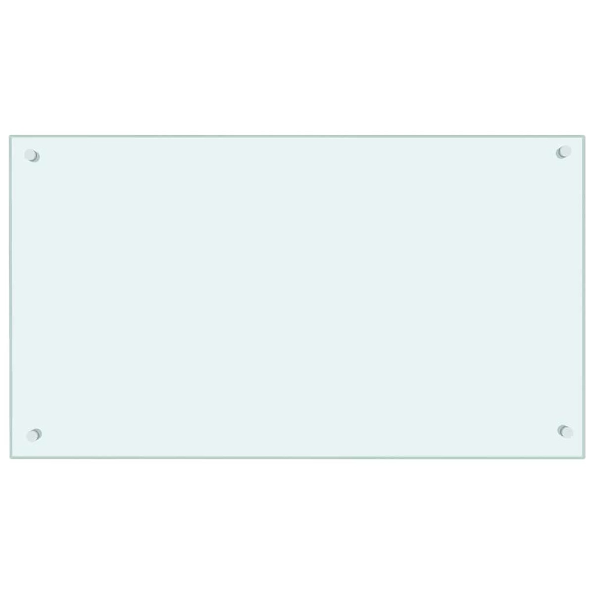 vidaXL Πλάτη Κουζίνας Λευκή 90 x 50 εκ. από Ψημένο Γυαλί