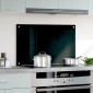 vidaXL Πλάτη Κουζίνας Μαύρη 80 x 50 εκ. από Ψημένο Γυαλί
