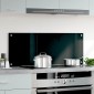vidaXL Πλάτη Κουζίνας Μαύρη 100 x 40 εκ. από Ψημένο Γυαλί