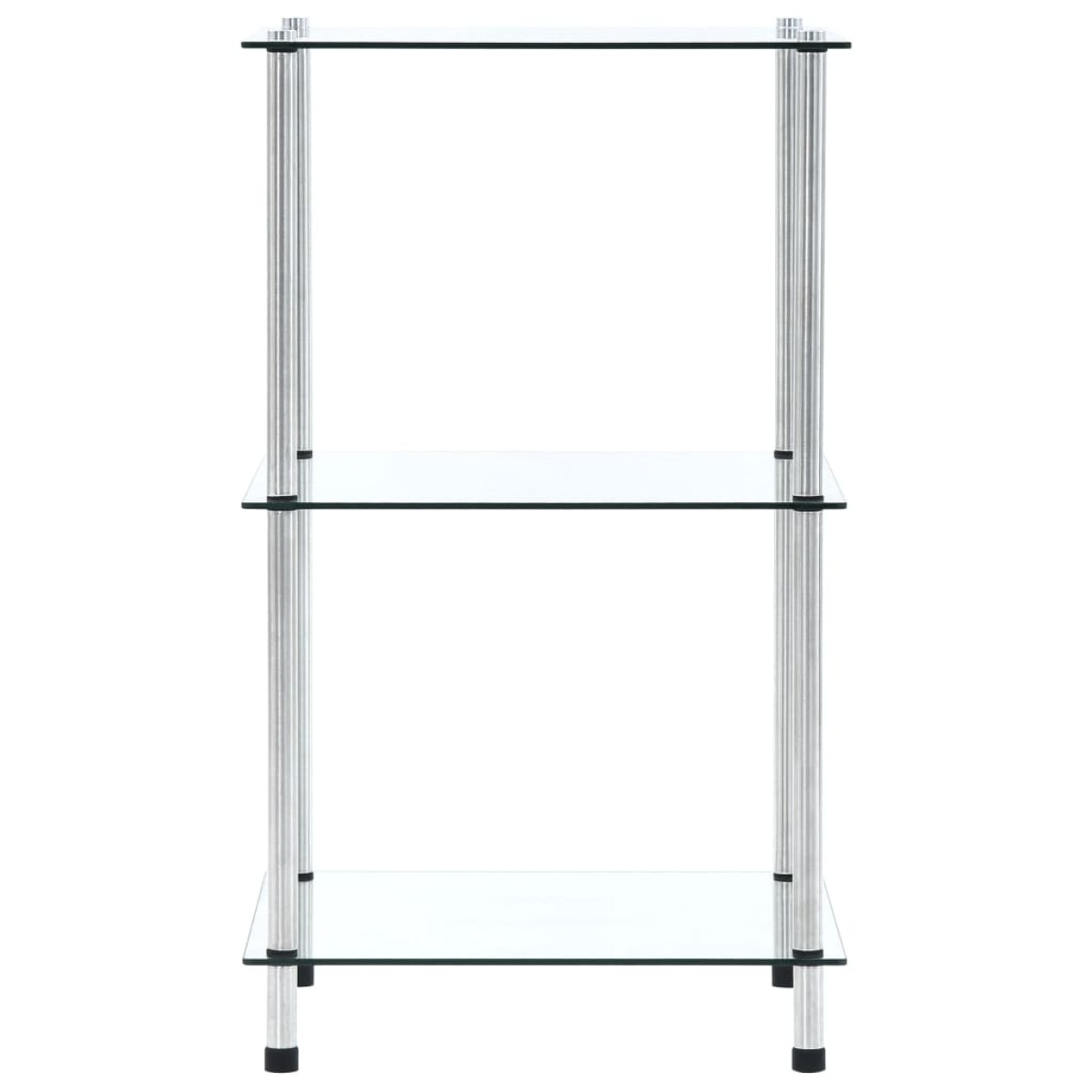 vidaXL Ράφι Διαφανές 3 Επιπέδων 40 x 40 x 67 εκ. από Ψημένο Γυαλί